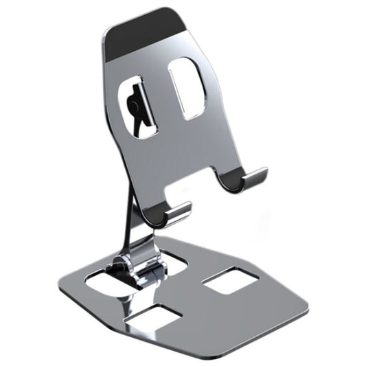 YY-018 Foldable Aluminum Alloy Desktop Phone Tablet Holder(Silver) - Desktop Holder by buy2fix | Online Shopping UK | buy2fix