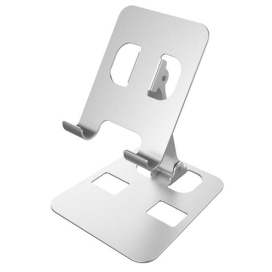 YY-026 Foldable Aluminum Alloy Desktop Phone Stand(Silver Grey) - Desktop Holder by buy2fix | Online Shopping UK | buy2fix