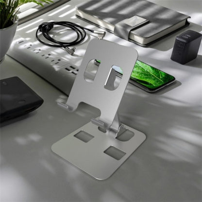 YY-026 Foldable Aluminum Alloy Desktop Phone Stand(Silver Grey) - Desktop Holder by buy2fix | Online Shopping UK | buy2fix