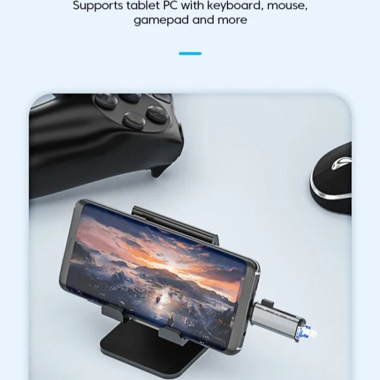 ADS-306 U-Disk Data Transfer Adapter USB / 8 Pin / Type-C Plug SD TF Card Reader by buy2fix