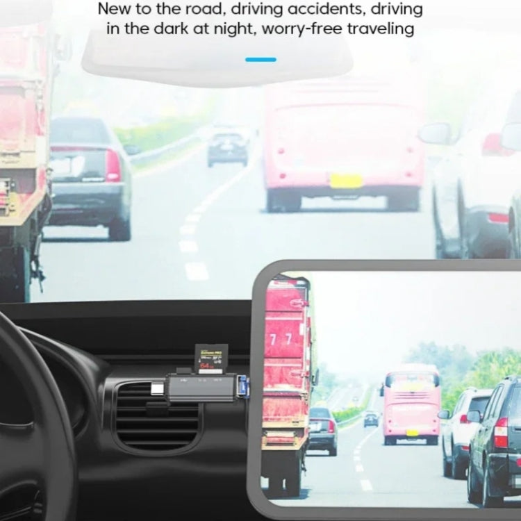 ADS-306 U-Disk Data Transfer Adapter USB / 8 Pin / Type-C Plug SD TF Card Reader by buy2fix