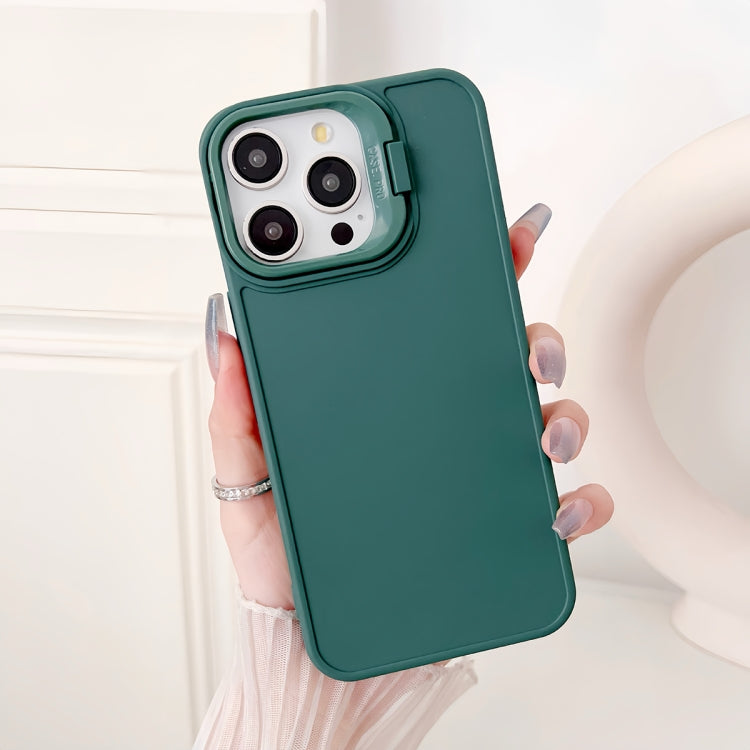 For iPhone 16 Pro Lens Frame Holder Shockproof Phone Case(Green) - iPhone 16 Pro Cases by buy2fix | Online Shopping UK | buy2fix