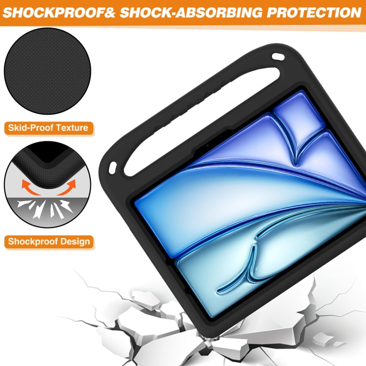 For iPad Air 11 / Pro 11 2024 Handle EVA Shockproof Tablet Case with Holder(Black) - iPad Air 11 2024 Cases by buy2fix | Online Shopping UK | buy2fix