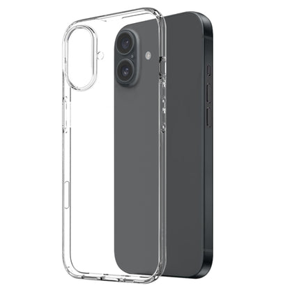 For iPhone 16 NORTHJO 2 in 1 TPU Phone Case Screen Protector Tempered Glass Film(Clear) - iPhone 16 Cases by NORTHJO | Online Shopping UK | buy2fix