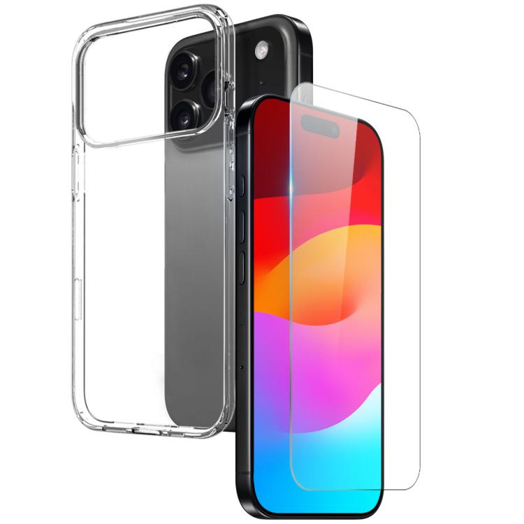For iPhone 17 Pro NORTHJO 2 in 1 TPU Phone Case Screen Protector Tempered Glass Film(Clear) - iPhone 17 Pro Cases by NORTHJO | Online Shopping UK | buy2fix