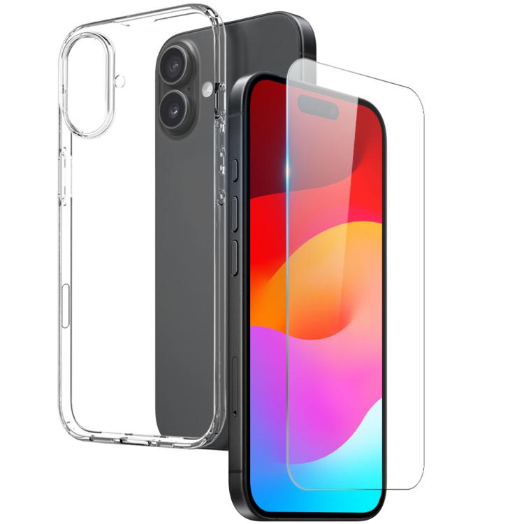 For iPhone 17 NORTHJO 2 in 1 TPU Phone Case Screen Protector Tempered Glass Film(Clear) - iPhone 17 Cases by NORTHJO | Online Shopping UK | buy2fix