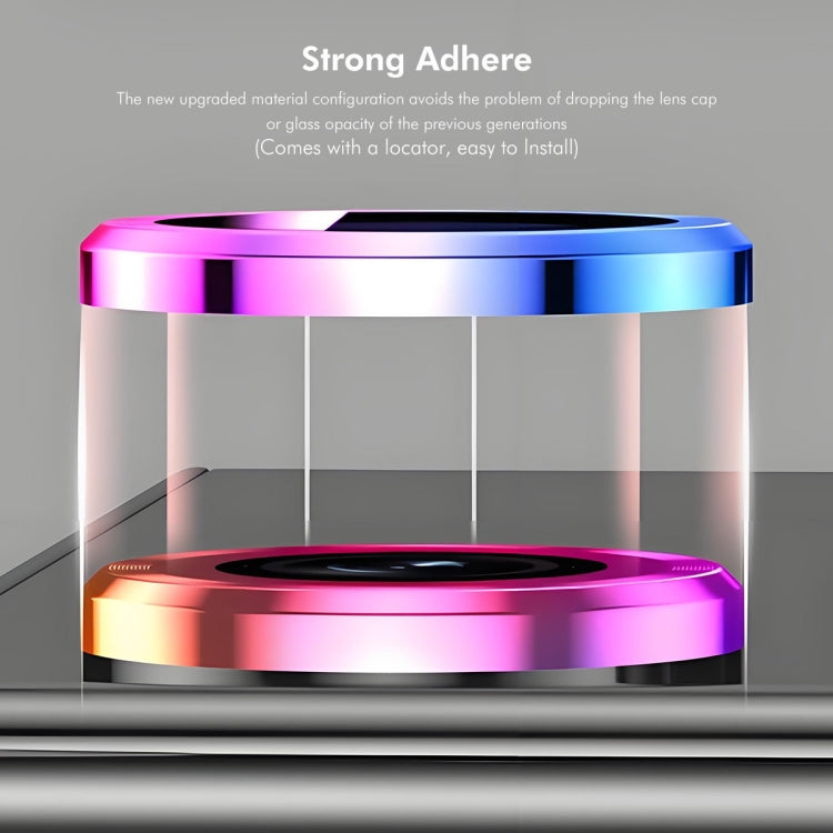 For iPhone 16 Pro / 16 Pro Max ENKAY 9H Rear Lens Aluminium Alloy Tempered Glass Film(Colorful) - iPhone 16 Pro Max Tempered Glass by ENKAY | Online Shopping UK | buy2fix