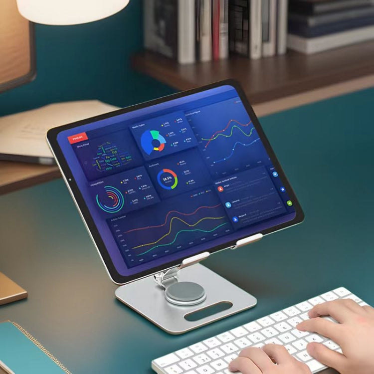 Desktop Stable Adjustable Folding Rotating Aluminum Alloy Bracket - Desktop Holder by buy2fix | Online Shopping UK | buy2fix