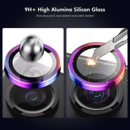 For iPhone 16 / 16 Plus ENKAY Hat-Prince AR 9H Rear Lens Aluminium Alloy Tempered Glass Film(Royal Blue) by ENKAY