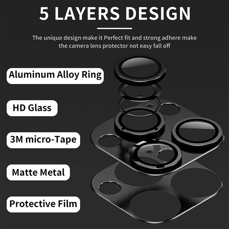 For iPhone 16 Pro / 16 Pro Max ENKAY Anti-reflection Camera Lens Aluminium Alloy Tempered Glass Film(Grey) - iPhone 16 Pro Max Tempered Glass by ENKAY | Online Shopping UK | buy2fix