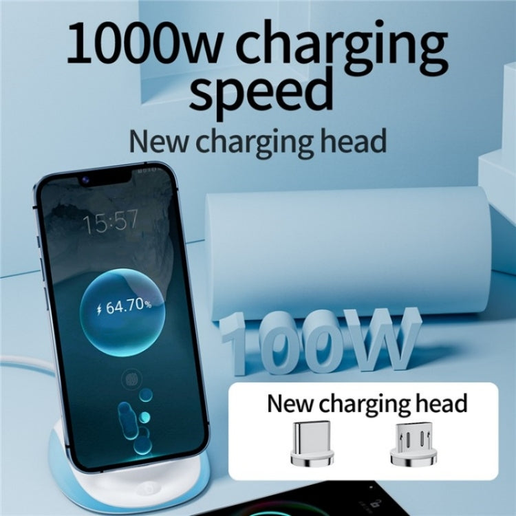 K18 Universal Desktop Stand 15W Wireless Fast Charging Phone Charger(Blue) - Wireless Charger by buy2fix | Online Shopping UK | buy2fix