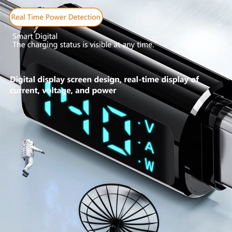 Type-C Male to Type-C Male 40Gbps Data Transmission PD140W Digital Display Adapter(Transparent Black) - OTG Adapter by buy2fix | Online Shopping UK | buy2fix