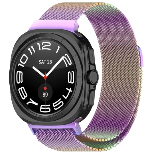 For Galaxy Watch Ultra2 2026 / 2025 / 1 2024 Milan Magnetic Metal Steel Watch Band(Colorful)