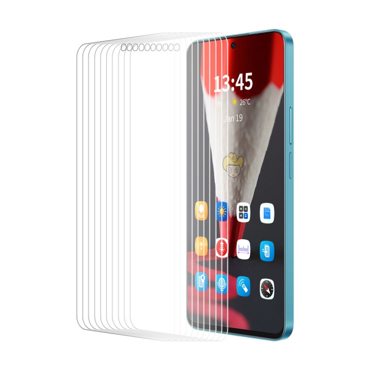 For Samsung Galaxy S24 FE 5G 10pcs ENKAY 9H Big Arc Edge High Aluminum-silicon Tempered Glass Film by ENKAY