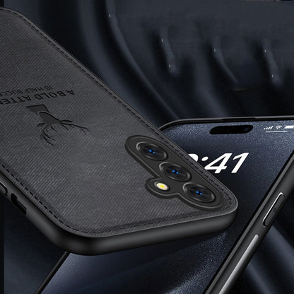 For Samsung Galaxy S25+ 5G Deer Head Cloth Skin All-inclusive Phone Case(White) by buy2fix