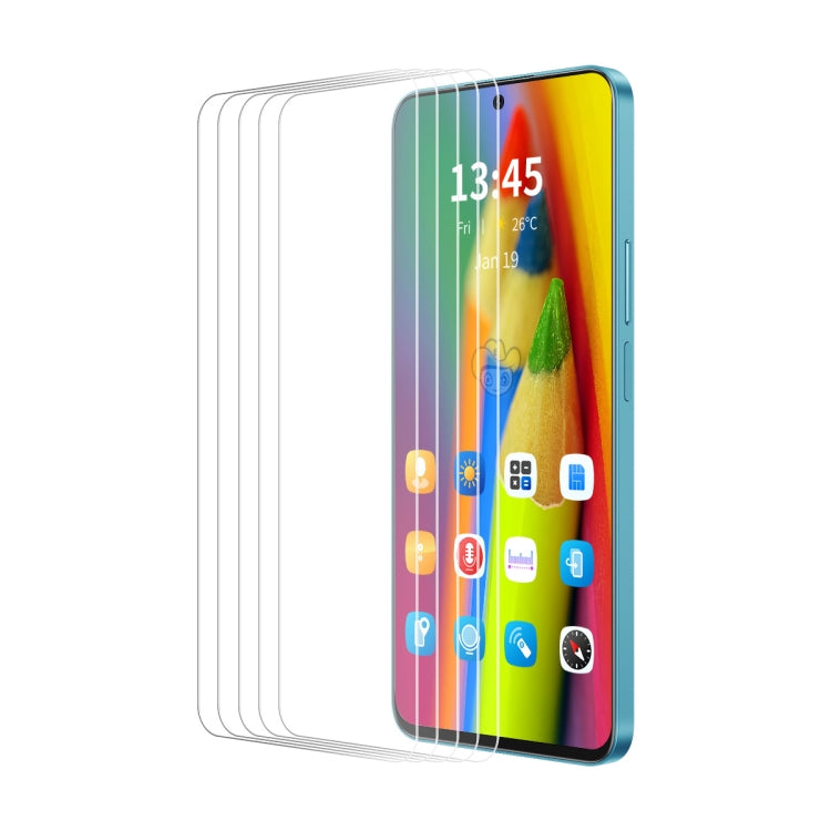For Motorola Moto G Play 2024 5pcs ENKAY 9H Big Arc Edge High Aluminum-silicon Tempered Glass Film - Motorola Tempered Glass by ENKAY | Online Shopping UK | buy2fix