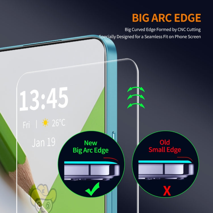 For OnePlus 9RT 5G ENKAY 9H Big Arc Edge High Aluminum-silicon Tempered Glass Film - OnePlus Tempered Glass by ENKAY | Online Shopping UK | buy2fix