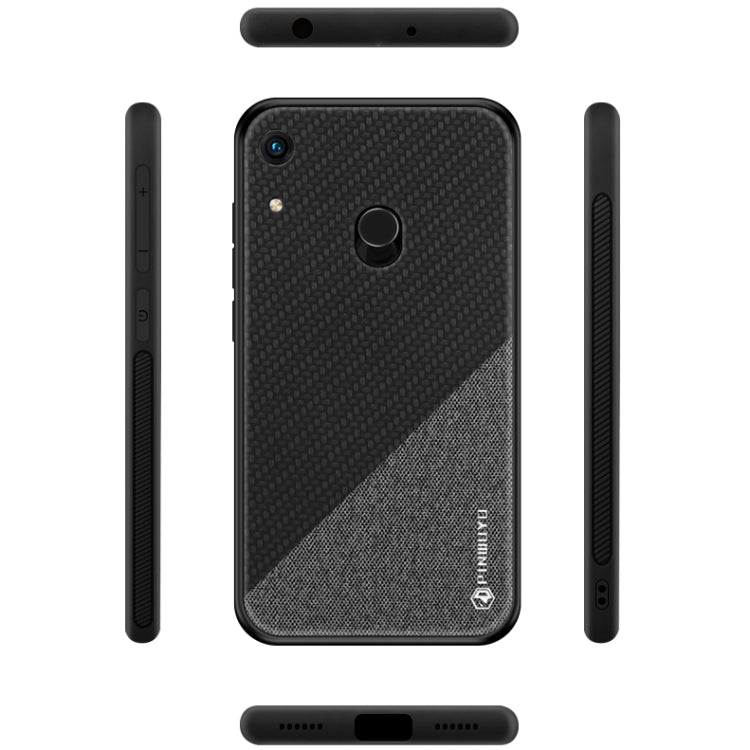 PINWUYO Honors Series Shockproof PC + TPU Protective Case for Huawei Y6 2019 (Fingerprint Hole) / Y6 Prime 2019 / Honor 8A Pro(Black) - Honor Cases by PINWUYO | Online Shopping UK | buy2fix