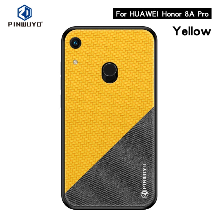 PINWUYO Honors Series Shockproof PC + TPU Protective Case for Huawei Y6 2019 (Fingerprint Hole) / Y6 Prime 2019 / Honor 8A Pro(Yellow) - Honor Cases by PINWUYO | Online Shopping UK | buy2fix