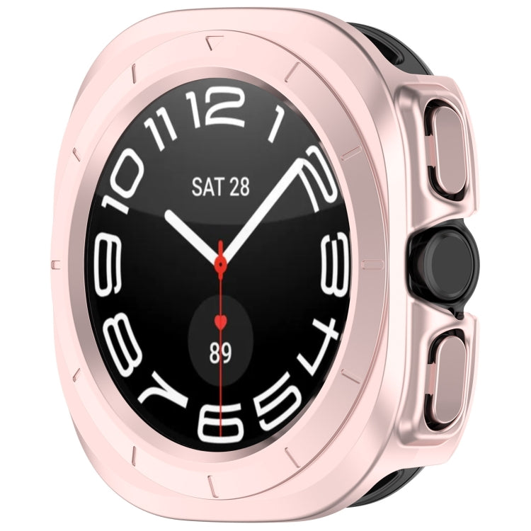 For Samsung Galaxy Watch Ultra 47mm Half Coverage Hollowed PC Watch Protective Case(Pink) - Watch Cases by buy2fix | Online Shopping UK | buy2fix