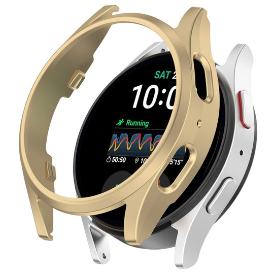For Galaxy Watch 7 40mm Half Coverage Hollow PC Watch Protective Case(Champagne)