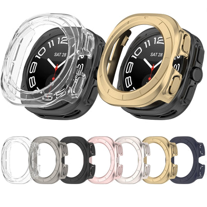 For Samsung Galaxy Watch Ultra 47mm Half Coverage Hollowed PC Watch Protective Case(Champagne) - Watch Cases by buy2fix | Online Shopping UK | buy2fix