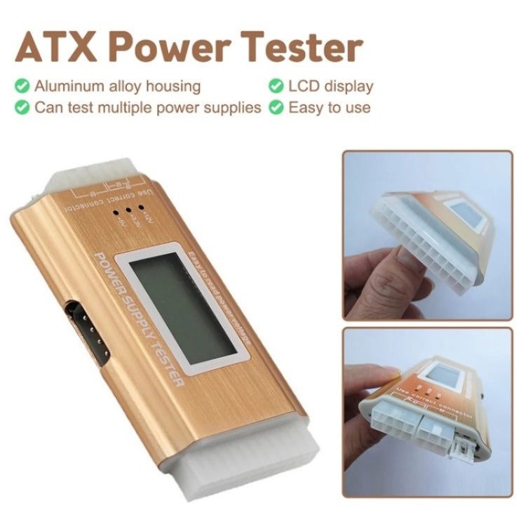 YNS-05 Desktop Computer Power Testing Tool Aluminum Alloy LCD Display ATX Power Tester - Others by buy2fix | Online Shopping UK | buy2fix