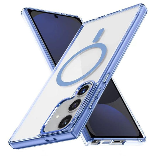 For Samsung Galaxy S24 FE 5G Ice Color Magnetic Series TPU Hybrid Acrylic Magsafe Phone Case(Yuanfeng Blue) by buy2fix