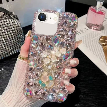For iPhone SE 2022 /  7 / 8  Plum Blossom Handmade Diamond Inlay PC Phone Case(Pink) - iPhone SE 2022 / 2020 / 8 / 7 Cases by buy2fix | Online Shopping UK | buy2fix