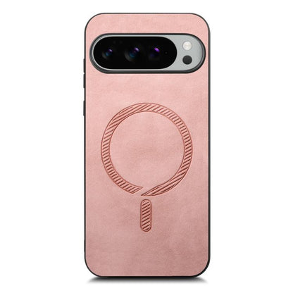 For Google Pixel 10 Pro XL Retro Magsafe Magnetic PU Back Cover Phone Case(Pink) - Google Cases by buy2fix | Online Shopping UK | buy2fix