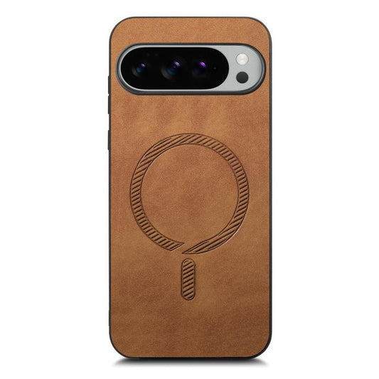 For Google Pixel 10 Pro XL Retro Magsafe Magnetic PU Back Cover Phone Case(Brown) - Google Cases by buy2fix | Online Shopping UK | buy2fix