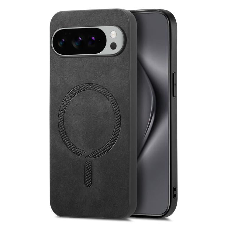 For Google Pixel 10 Pro XL Retro Magsafe Magnetic PU Back Cover Phone Case(Black) - Google Cases by buy2fix | Online Shopping UK | buy2fix