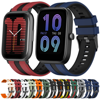 For Amazfit GTS 3 20mm Two-Color Sports Silicone Watch Band(Starlight+Orange) - Watch Bands by buy2fix | Online Shopping UK | buy2fix