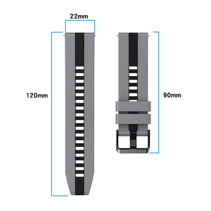 For Amazfit GTR 3 22mm Two-Color Sports Silicone Watch Band(Starlight+Orange) - Watch Bands by buy2fix | Online Shopping UK | buy2fix