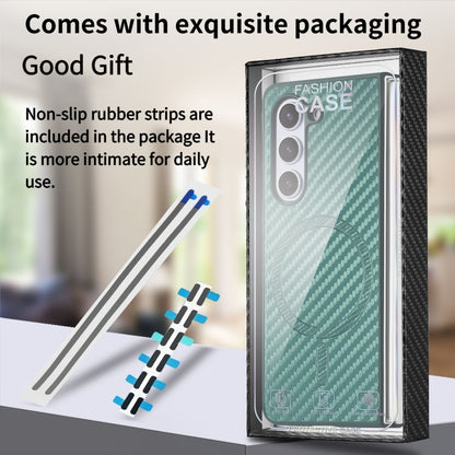 For Samsung Galaxy Z Fold6 Carbon Fiber Magsafe Phone Case(Green) - Galaxy Z Flip6 5G Cases by buy2fix | Online Shopping UK | buy2fix