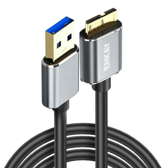 ENKAY USB 3.0 A to USB 3.0 Micro B 5Gbps Data Camera Hard Drive Cable, Length:1.5m