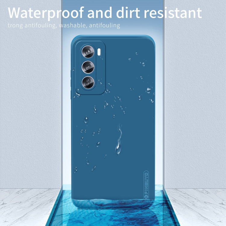 For OPPO Reno12 Pro Global PINWUYO Sense Series Liquid Silicone TPU Phone Case(Blue) - Reno12 Pro Cases by PINWUYO | Online Shopping UK | buy2fix