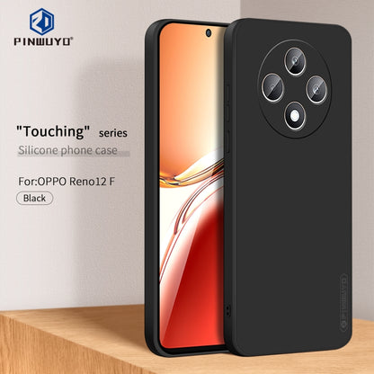 For OPPO Reno12 F PINWUYO Sense Series Liquid Silicone TPU Phone Case(Black) - Reno12 F Cases by PINWUYO | Online Shopping UK | buy2fix