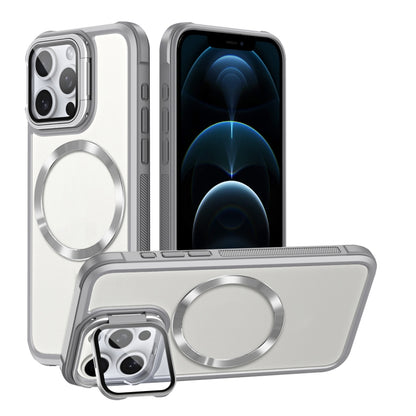 For iPhone 12 Pro Max CD-grain Magsafe Acrylic Hybrid TPU Phone Case(White) - iPhone 12 Pro Max Cases by buy2fix | Online Shopping UK | buy2fix