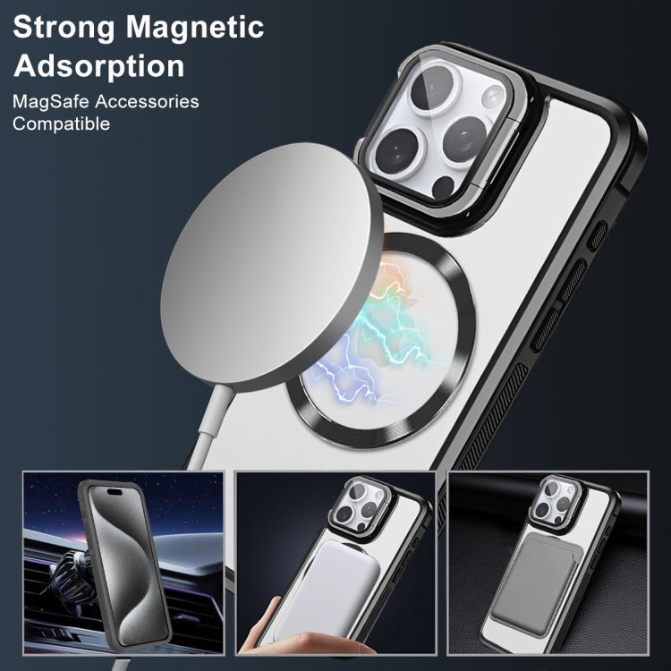 For iPhone 16 Plus CD-grain Magsafe Acrylic Hybrid TPU Phone Case(Purple) by buy2fix