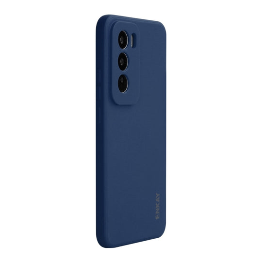 For OPPO Reno12 Pro ENKAY Liquid Silicone Soft Shockproof Phone Case(Dark Blue)