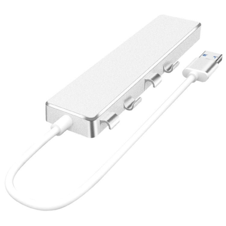 ADS-301A USB 3.0 to Type-C + USB 3.0 / 2.0 4-Ports Hub Laptop Expander(Silver) by buy2fix