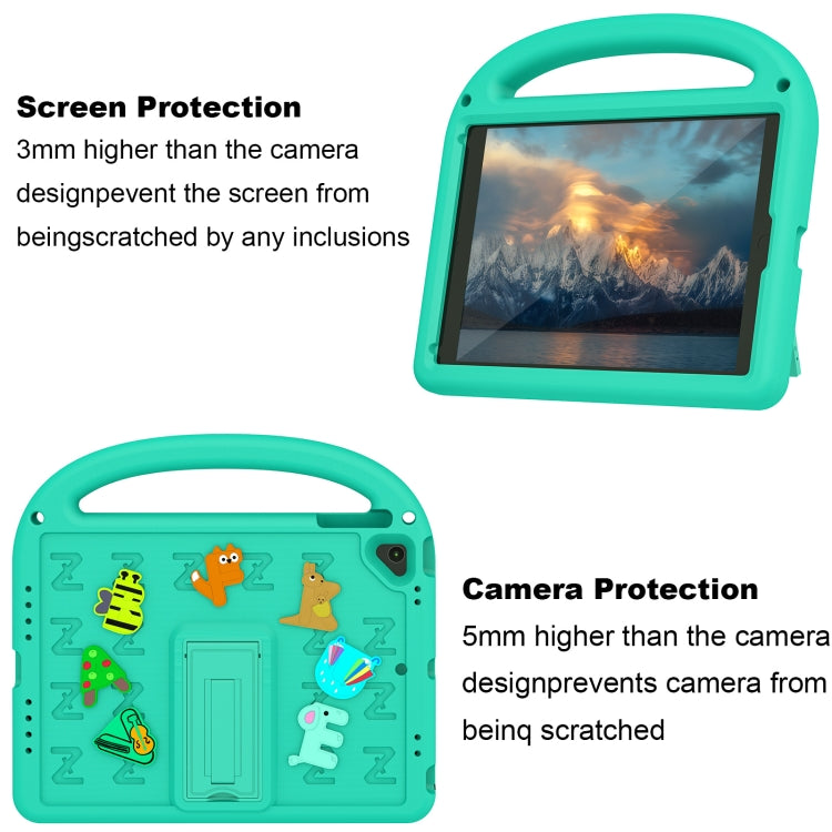 For iPad Air 2 / Air / 9.7 2018 Cartoon Sparrow EVA Shockproof Tablet Case(Glacier Green) - iPad 9.7 (2018) & (2017) Cases by buy2fix | Online Shopping UK | buy2fix