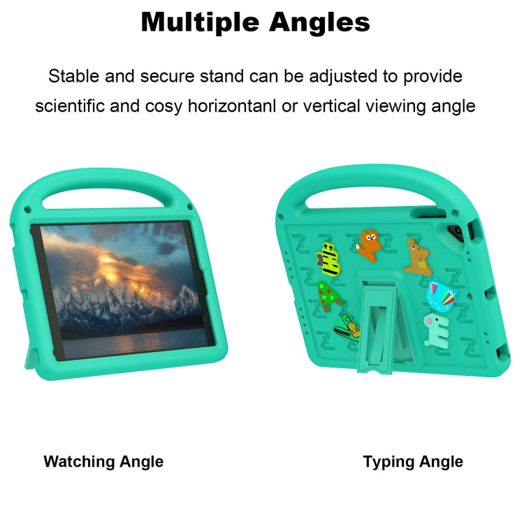 For iPad Air 2 / Air / 9.7 2018 Cartoon Sparrow EVA Shockproof Tablet Case(Glacier Green) - iPad 9.7 (2018) & (2017) Cases by buy2fix | Online Shopping UK | buy2fix