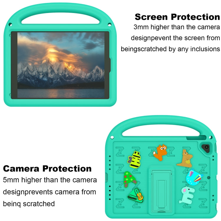 For iPad Air 2 / Air / 9.7 2018 Cartoon Sparrow EVA Shockproof Tablet Case(Glacier Green) - iPad 9.7 (2018) & (2017) Cases by buy2fix | Online Shopping UK | buy2fix