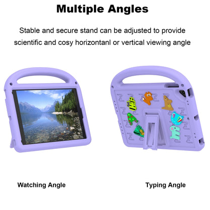 For iPad Air 2 / Air / 9.7 2018 Cartoon Sparrow EVA Shockproof Tablet Case(Taro Purple) - iPad 9.7 (2018) & (2017) Cases by buy2fix | Online Shopping UK | buy2fix