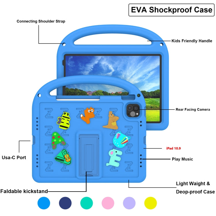 For iPad Air 2022 10.9 / Pro 11 2022 Cartoon Sparrow EVA Shockproof Tablet Case(Blue) - iPad Pro 11 (2022/2021) Cases by buy2fix | Online Shopping UK | buy2fix
