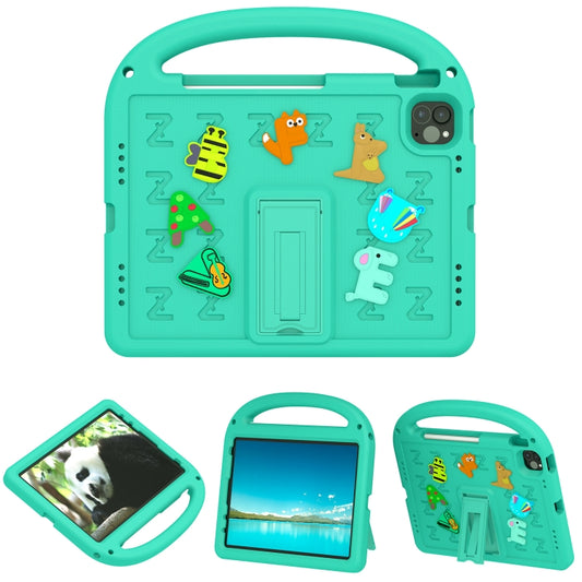 For iPad Air 2022 10.9 / Pro 11 2022 Cartoon Sparrow EVA Shockproof Tablet Case(Glacier Green) - iPad Pro 11 (2022/2021) Cases by buy2fix | Online Shopping UK | buy2fix
