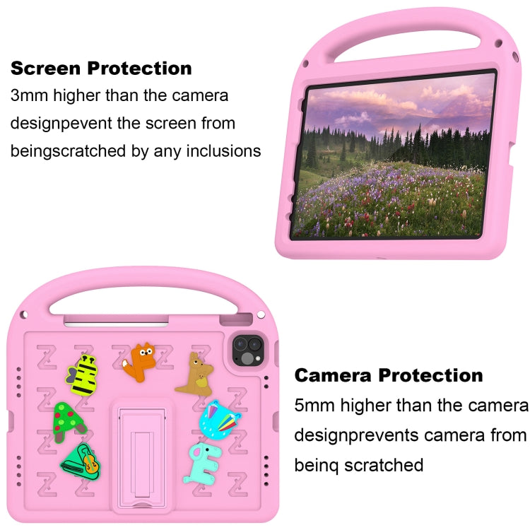 For iPad Air 2022 10.9 / Pro 11 2022 Cartoon Sparrow EVA Shockproof Tablet Case(Pink) - iPad Pro 11 (2022/2021) Cases by buy2fix | Online Shopping UK | buy2fix