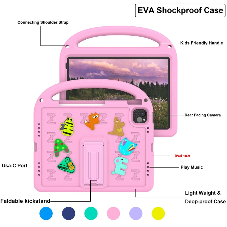 For iPad Air 2022 10.9 / Pro 11 2022 Cartoon Sparrow EVA Shockproof Tablet Case(Pink) - iPad Pro 11 (2022/2021) Cases by buy2fix | Online Shopping UK | buy2fix